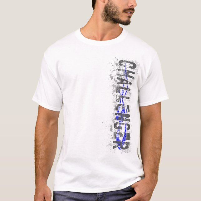 Camiseta azul v2 de Vert del desafiador (Anverso)