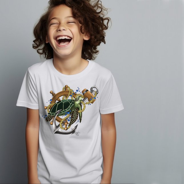 Camiseta Azul verde de tortuga marina (Subido por el creador)