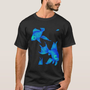 Camiseta Azul Verde Irisado Elegante Glorioso Dorado Gol