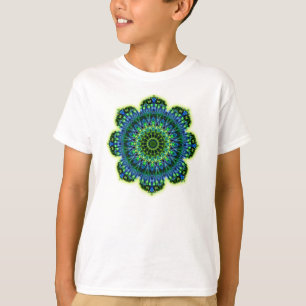 Camiseta azul verde Mandala