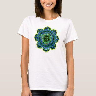 Camiseta azul verde Mandala