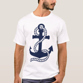 Camiseta azul y blanca de la marina