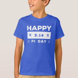 Camiseta Azul Y Blanco 3.14 Feliz Día Pi