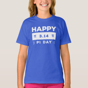 Camiseta Azul Y Blanco 3.14 Feliz Día Pi