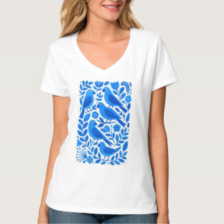 Camiseta Azul y oliage