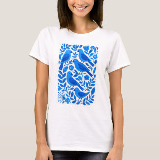 Camiseta Azul y oliage