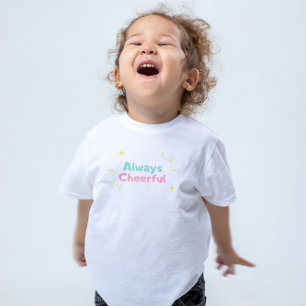 Camiseta azul y rosa para niños
