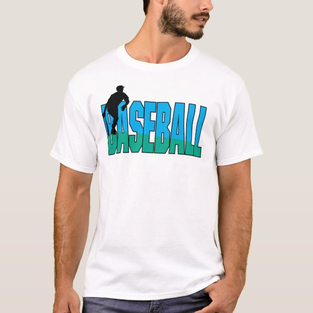 Camiseta Azul y verde del béisbol (Anverso)