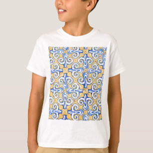 Camiseta Azulejo azul, amarillo y blanco