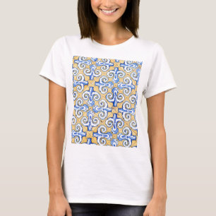 Camiseta Azulejo azul, amarillo y blanco