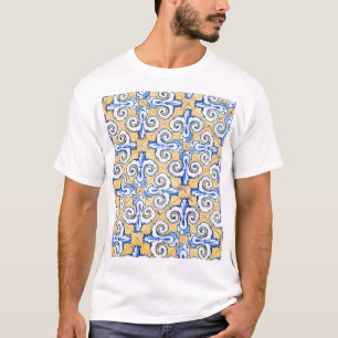 Camiseta Azulejo azul, amarillo y blanco