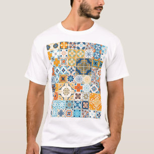 Camiseta Azulejo Baldosas Portuguesas: Vintage Multicolor