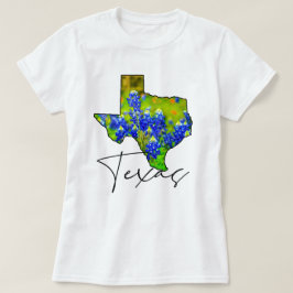 Camiseta Azulejos de Texas Arte fino del estado de Texas