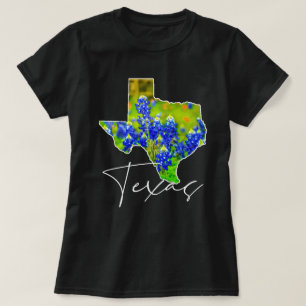 Camiseta Azulejos de Texas Arte fino del estado de Texas