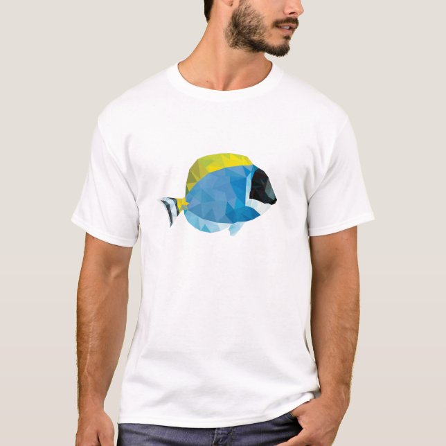Camiseta Azules claros geométricos Tang del mosaico (Anverso)