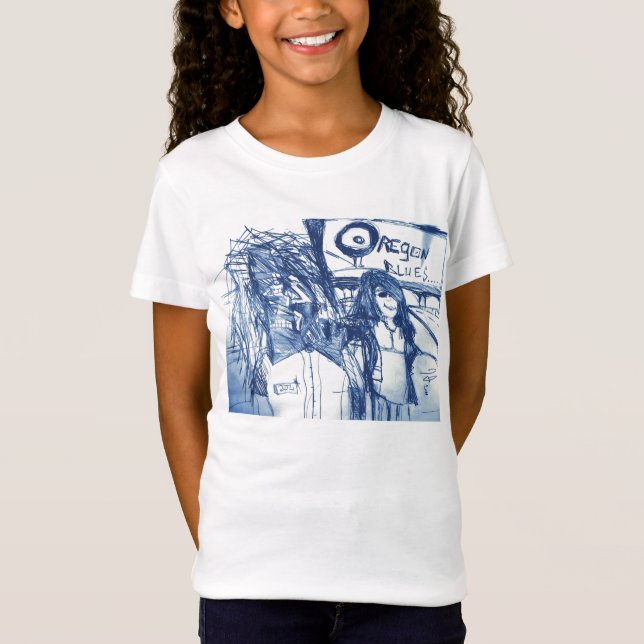 CAMISETA AZULES DE OREGON CON TERROR (Anverso)