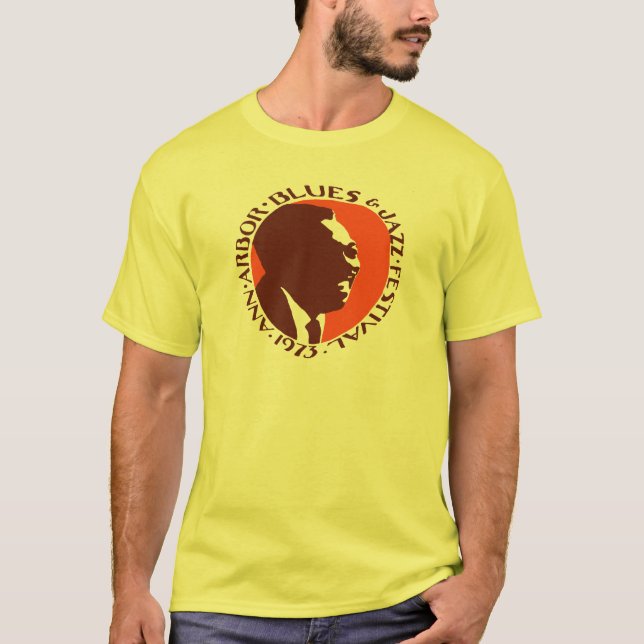 Camiseta azules y jazz 1973 de Ann Arbor (Anverso)