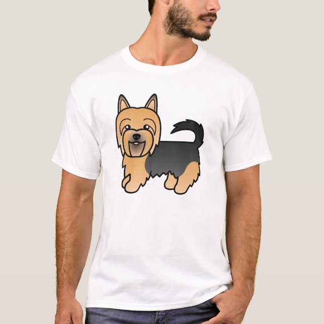 Camiseta Azules Y Tan Terrier Australiano Aburrido Perro De (Anverso)