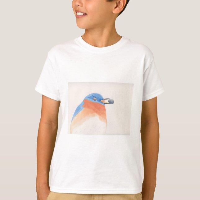 Camiseta azulillo enfadado con arándano (Anverso)