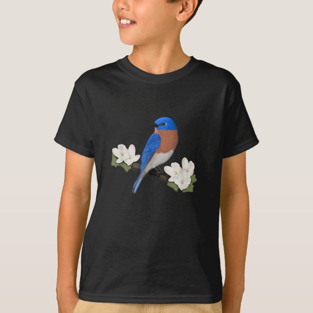 Camiseta Azulillo Oriental Pájaro Aficionado Aves Animales (Anverso)