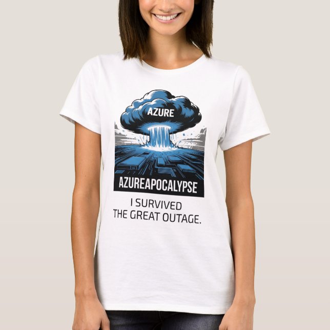 Camiseta Azure Apocalypse – I Survived the Great Outage (Anverso)