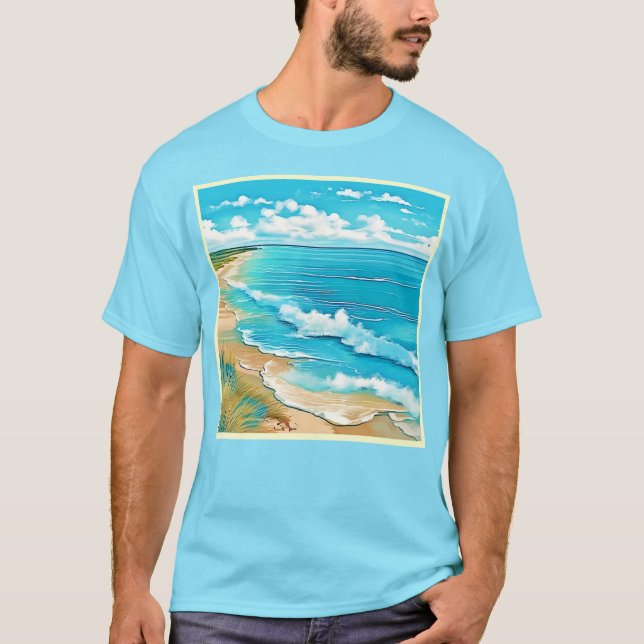 Camiseta Azure Beach Calm Design (Anverso)
