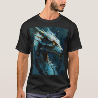 Camiseta Azure Guardian: Fierce Dragon Art