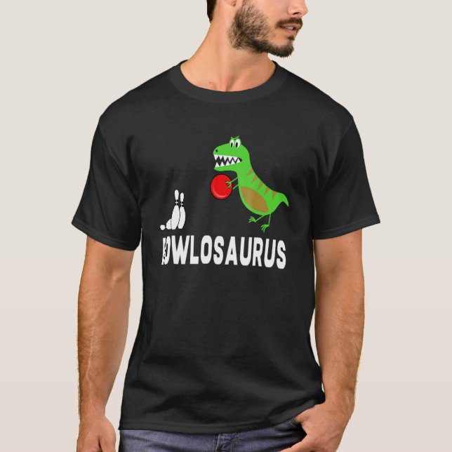 Camiseta B0wling Dinosaur B0wler Dino Idea (Anverso)