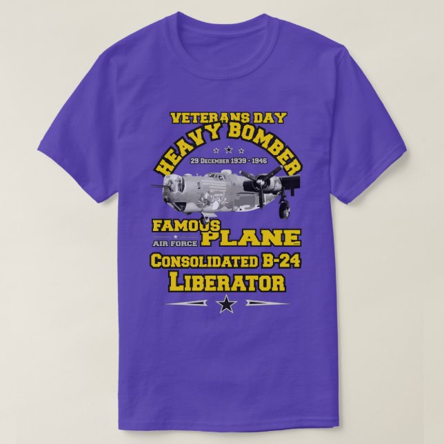 Camiseta B24 Liberator Bombardero Pesado (Diseño del anverso)