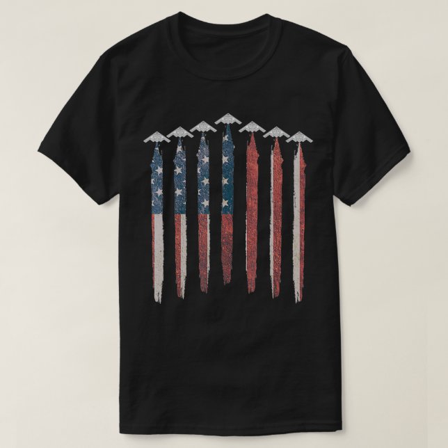 Camiseta B2 Aeronave Stealth Bomber Aeronave Estados Unidos (Diseño del anverso)