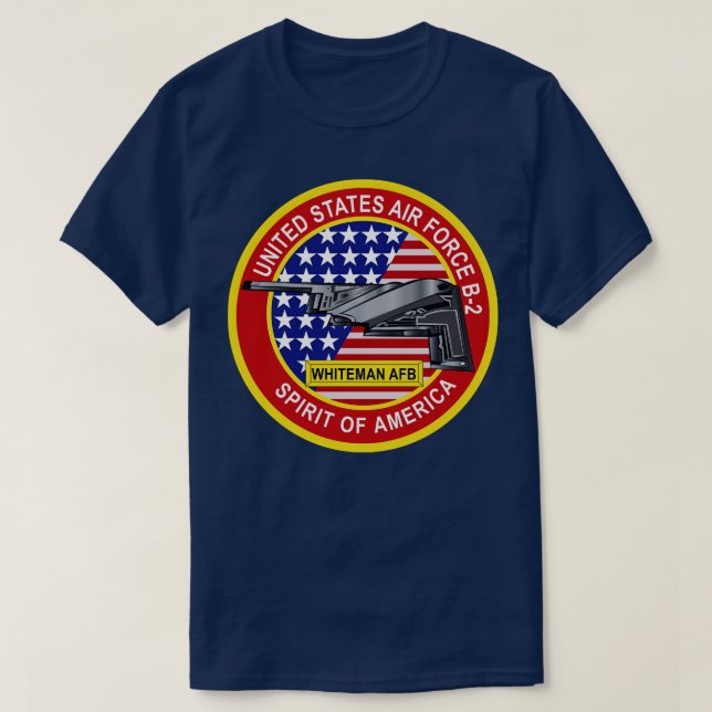 Camiseta B2 Bombardero furtivo espiritual dos txt (Diseño del anverso)