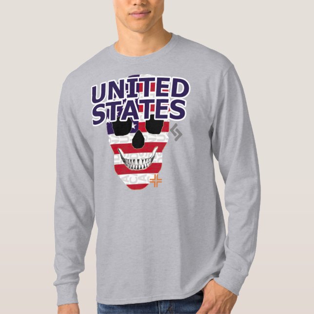 Camiseta B2 de manga larga HANDSKULL USA (Anverso)