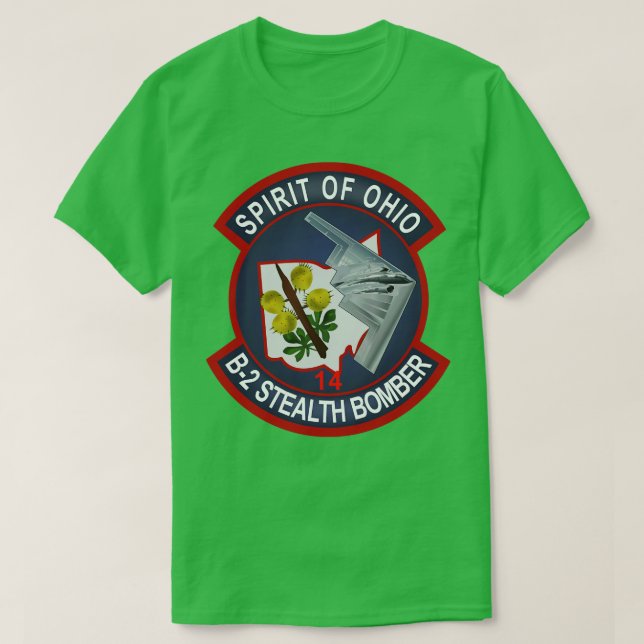 Camiseta B2 Espíritu del bombardero furtivo de Ohio dos ton (Diseño del anverso)