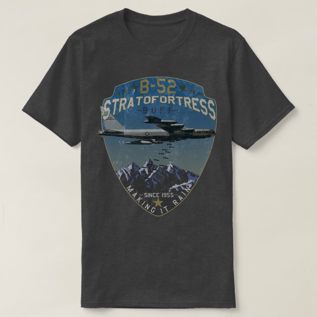 Camiseta B52 Estratofortaleza haciéndole llover desde 1955  (Diseño del anverso)
