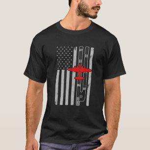 Camiseta B-17 Avión de la Fortaleza Voladora Bandera Americ