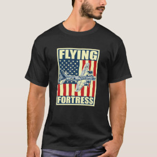 Camiseta B 17 Avión de la Fortaleza Voladora Bombardero de 