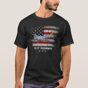 Camiseta B 17 Fortaleza Volante Bombardero de la Segunda Gu