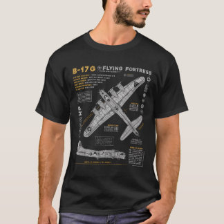 Camiseta B-17 Fortress Volador Ww2 B-17G Bomber Vintage Avi