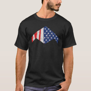 Camiseta B 21 Bandera estadounidense de avión de bombardero