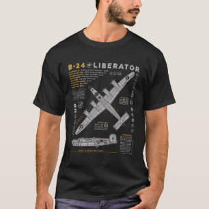 Camiseta B-24 Aeronaves Consolidadas Liberadoras B24 Bomber
