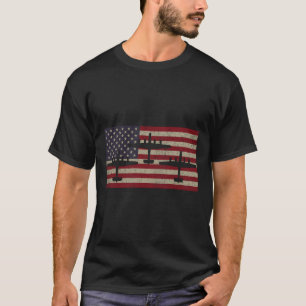 Camiseta B-24 Liberator Ww2 Bomber Plane Bandera Estadounid