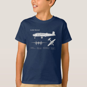Camiseta B-25B Mitchell Doolittle - Plano de avión ABD
