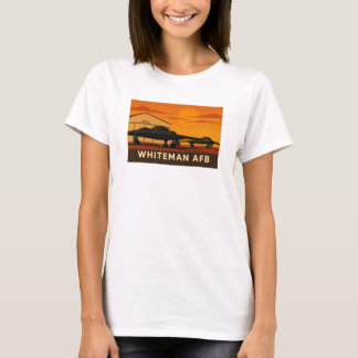 Camiseta B-2 Jet Sunset Art - Estilo Poster Whiteman AFB