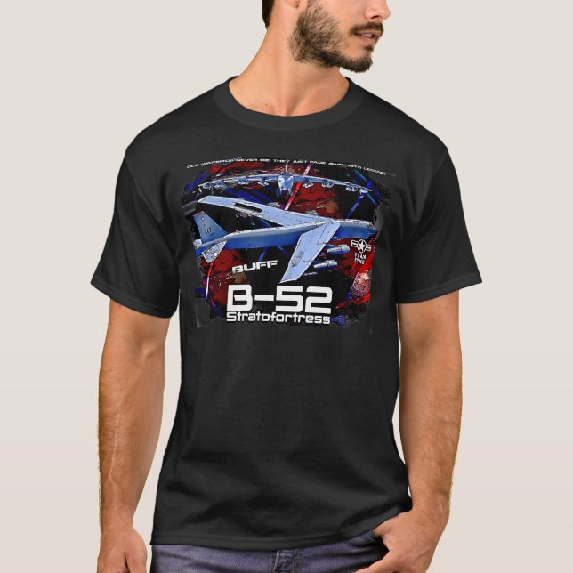 Camiseta B-52 Estratofortress bombardero pesado de largo al (Anverso)
