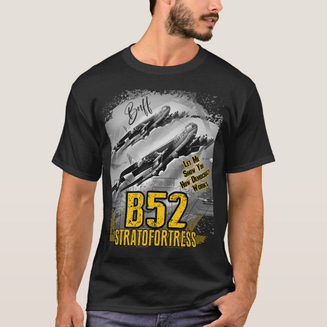 Camiseta B-52 Estratofortress bombardero pesado de largo al (Anverso)