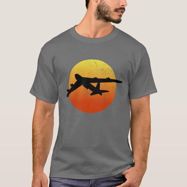 Camiseta B-52 Stratofortress Silhouette Sunset Bomber B52 (Anverso)