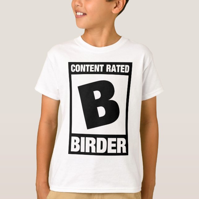 Camiseta B clasificado contento: Birder (Anverso)