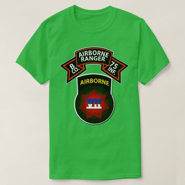 Camiseta B Co 75th VII Corps Airborne (Diseño del anverso)