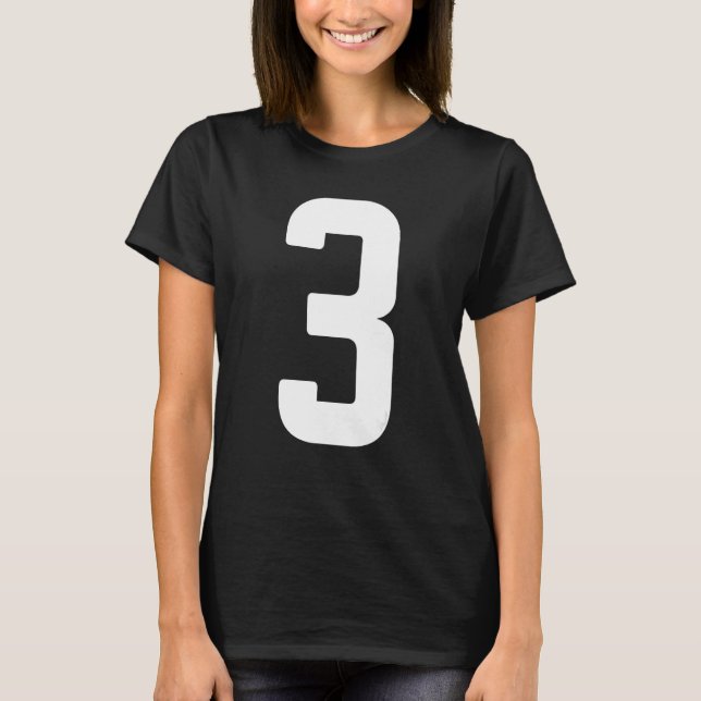 Camiseta B Day Number 3 Monogram Norwester Font Initial Alp (Anverso)