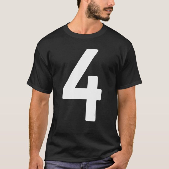 Camiseta B Day Number 4 Monogram Norwester Font Initial Alp (Anverso)
